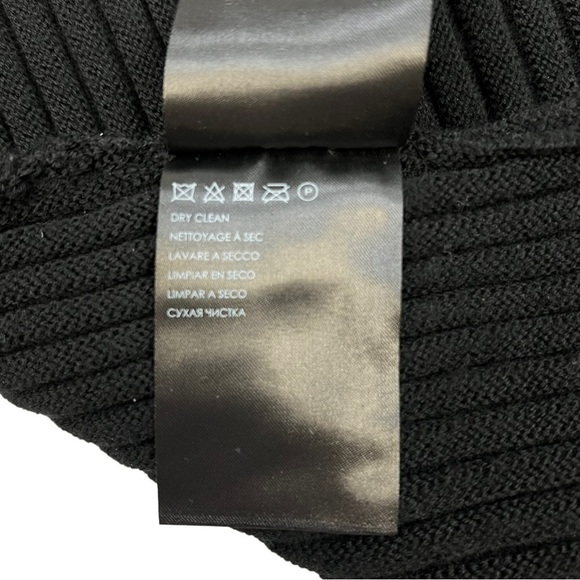 Club Monaco Wool Sweater Black Dolman Sleeve Ribbed Sweater Size XS - Picture 8 of 8
